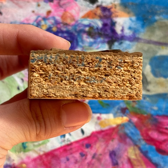 Vintage Hand Carved Speedball 2x3 Abstract Puzzle Wood Block Printing Stamp - Picture 2 of 2